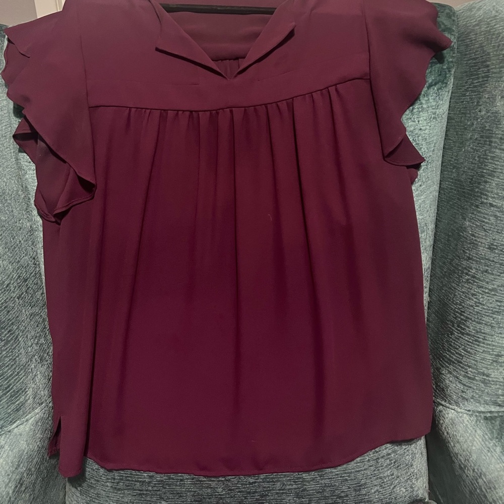 Loft burgundy blouse